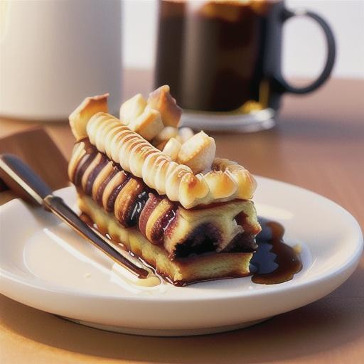 Baklava with espresso and honey syrup