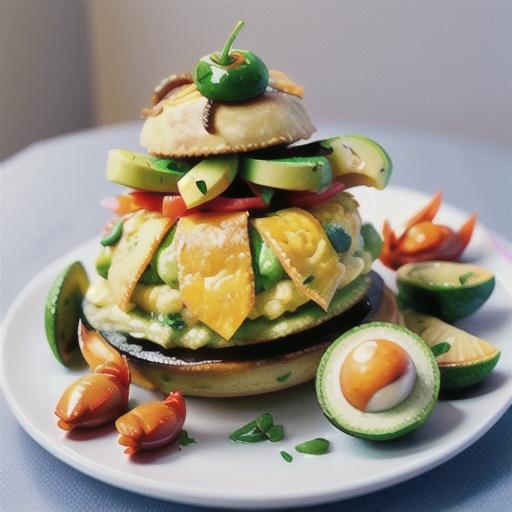 Crab omelette with avocado salsa