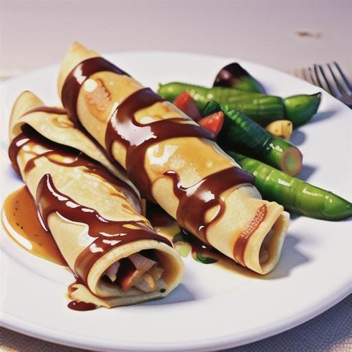 Chicken and corn crepes