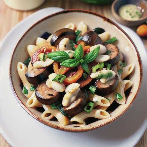 Sausage and portobello mushroom pasta