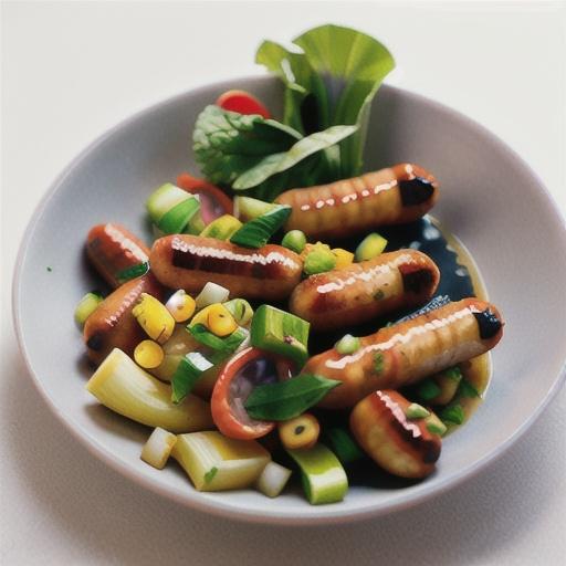 Satay chicken sausages