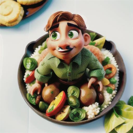 Lamb mechoui with green couscous