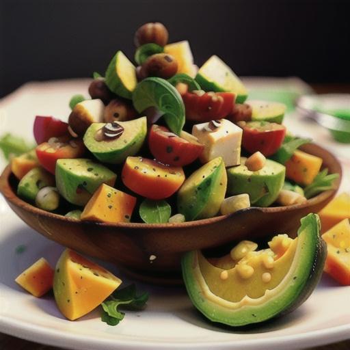 Avocado and Cantaloupe Salad with Creamy French Dressing