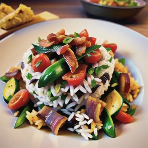 Harvest Tomato-Basil Rice with Pancetta