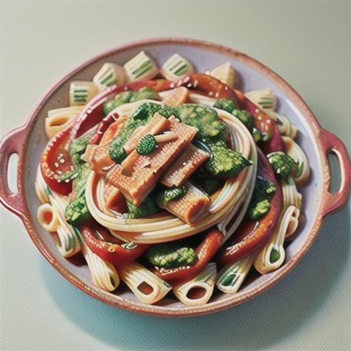 Ziti with Tomato-Pesto Sauce