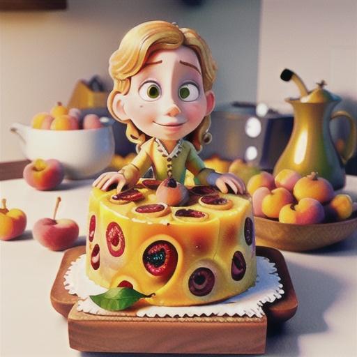 Peach & pear fruitcake