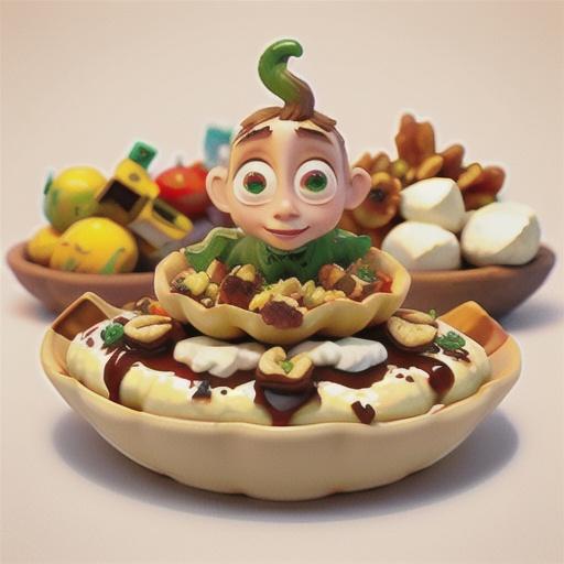 Pumpkin and goats' cheese ravioli with walnut sauce