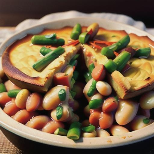 Vegetable Shepherd's Pie with Baked Beans