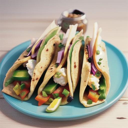 Chicken, lemon and ricotta soft tacos