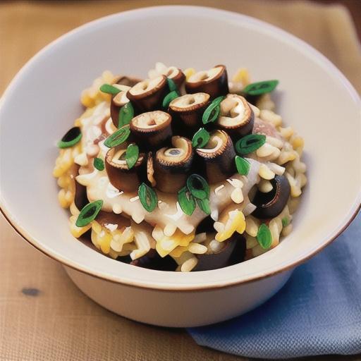 Baked mushroom risotto