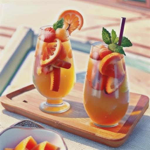 Apricot and White Wine Side Porch Sangria