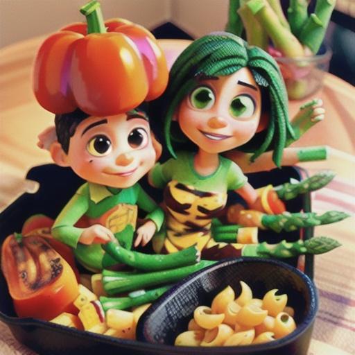 Grilled Asparagus, Red Bell Pepper, and Portobello Mushrooms