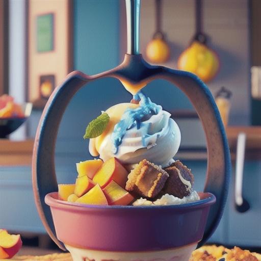 Georgia Peach Ice Cream Alternative with Cobbler Crumble