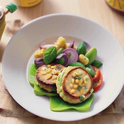 Salmon & corn patties