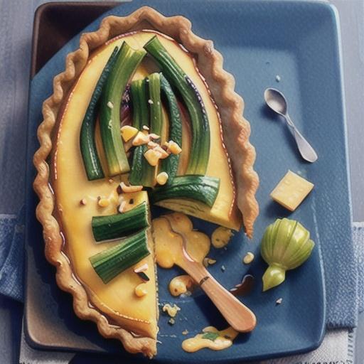 Chicken, caramelised leek and cheddar tart