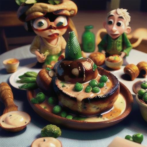 Roast rib-eye with wild mushroom sauce