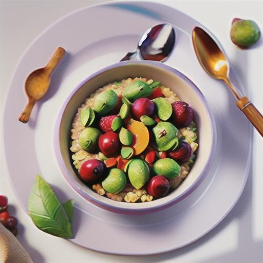 Apricot, cranberry and pistachio quinoa porridge