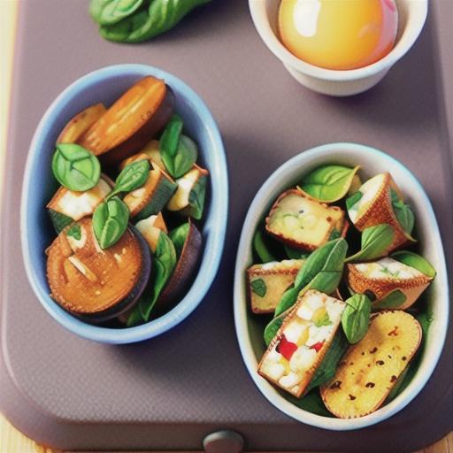 Air Fryer Spinach, Pepper, and Feta Egg Bites