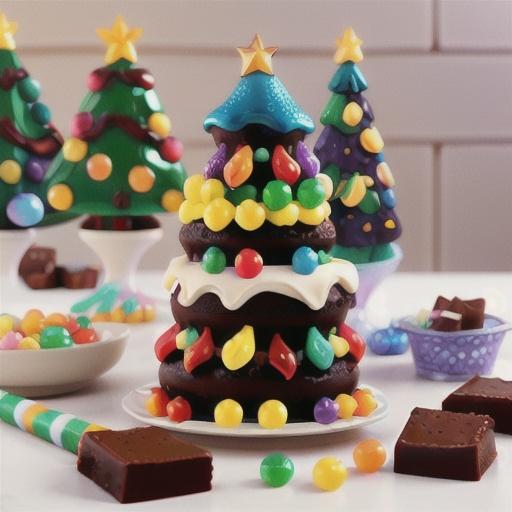 Glazed Brownie Trees