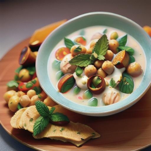 Spicy Turkey Soup with Yogurt, Chickpeas, and Mint