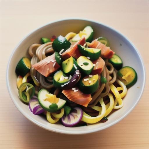 Smoked salmon and soba noodle salad recipe