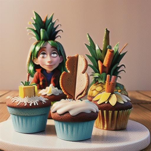 Carrot Cake Muffins with Cinnamon Glaze