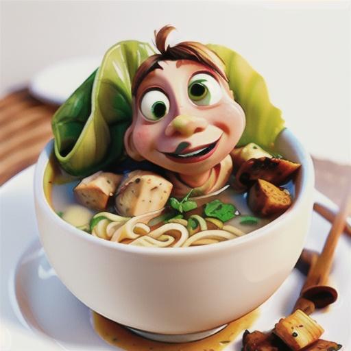 Five-spice chicken and noodle broth