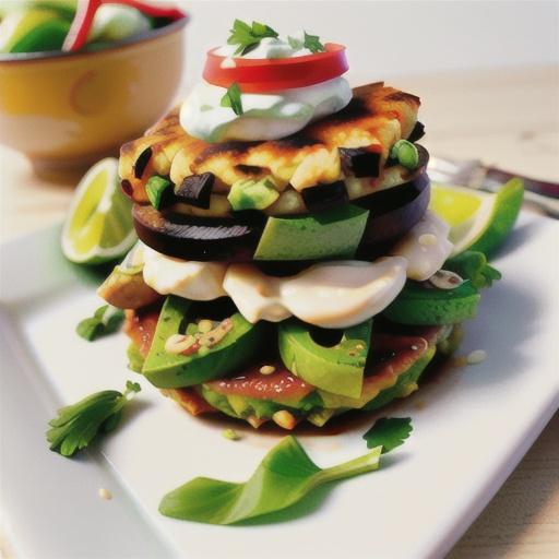 Mexican Chicken Patties with Avocado Sour Cream Spread