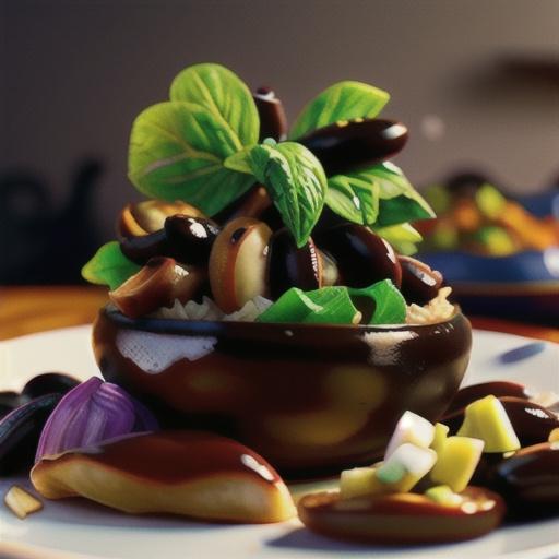 Black Bean-Mushroom Happy