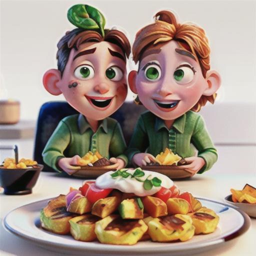 Hash browns with baby tomatoes and spinach