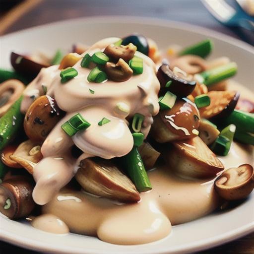 Chicken with Mushrooms, Prosciutto, and Cream Sauce