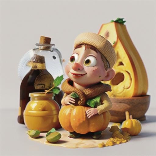 Mustard pork with honey pumpkin mash