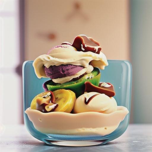 Martha's banana caramel ice-cream