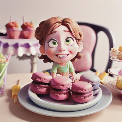 Soft strawberry macaroons