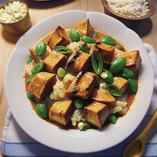 Butter chicken with coconut rice