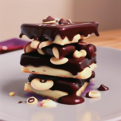 Choc-peanut ganache slice