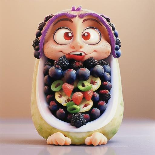 Oat and berry acai bowl