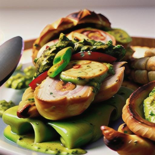 Spinach Pesto Chicken Rolls