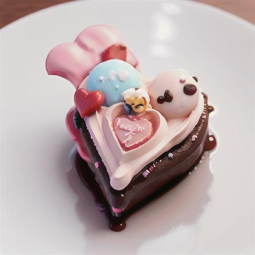 Mini heart mud cakes