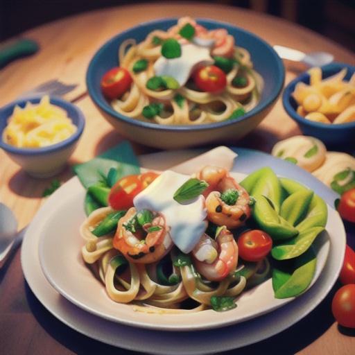 Shrimp Linguine with Tomatoes