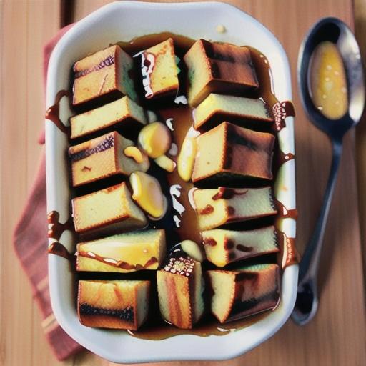 Bread Pudding with Praline Sauce