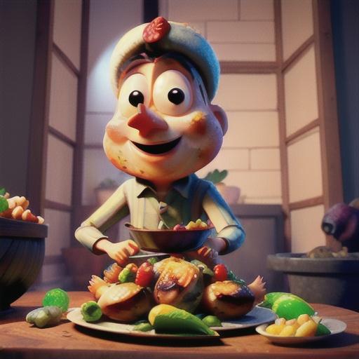 Roast chicken with winter fruits