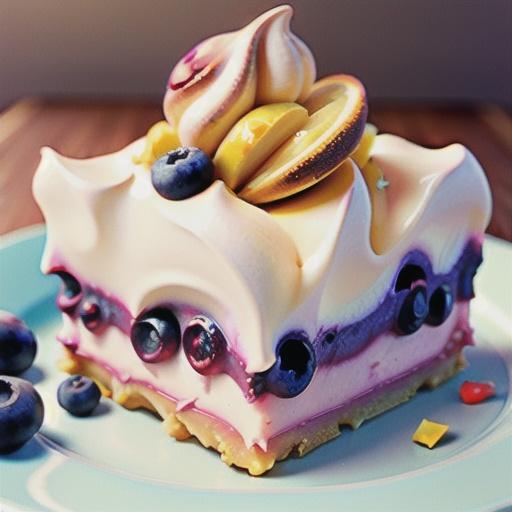 Blueberry Lemon Bars with Meringue Topping