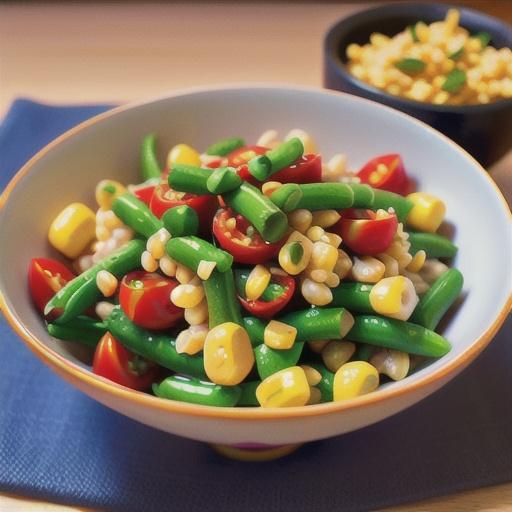 Farro Salad with Green Beans, Corn, and Cherry Tomatoes